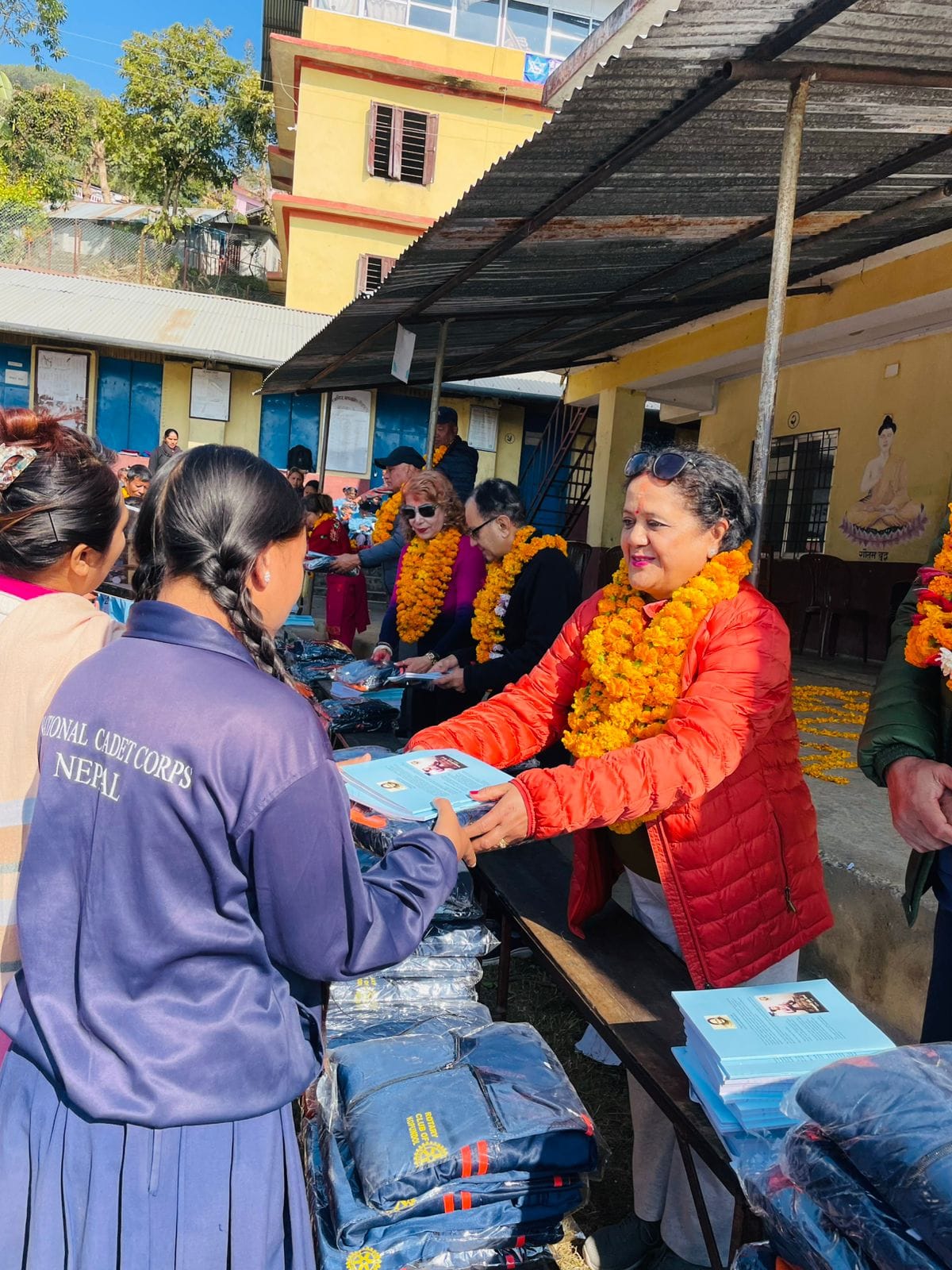 Gorkha School Support - tracksuit distribution